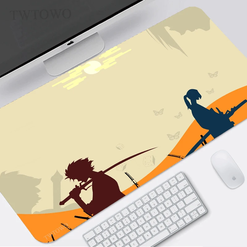 Samurai Champloo Mouse Pad Gamer XL Large Computer Home Mousepad XXL keyboard pad Carpet Anti Slip 3 - Samurai Champloo Store