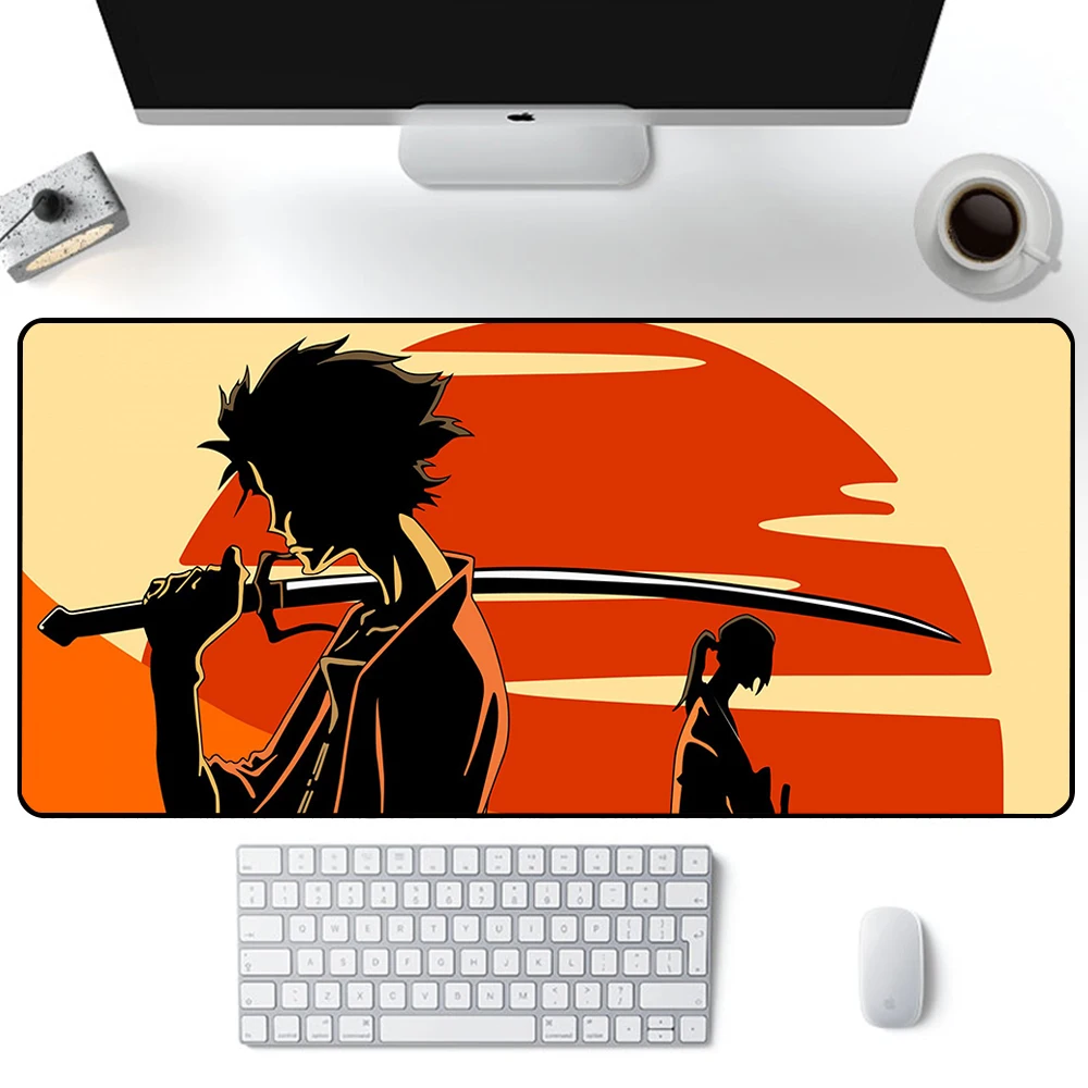 Samurai Champloo Mouse Pad Large Gaming Mousepad PC Gamer XXL Computer Office Mouse Mat Keyboard Mat 3 - Samurai Champloo Store